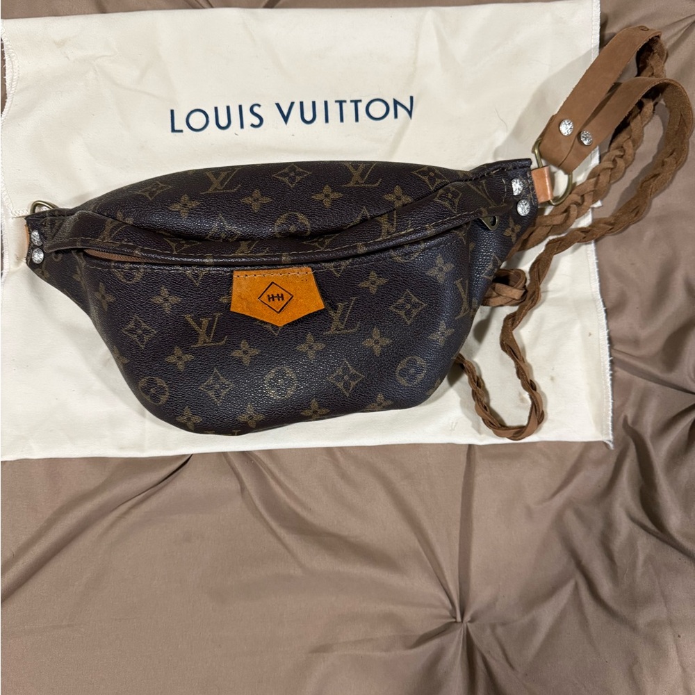 Louis Vuitton Brown Belt Bag with Monogram Canvas